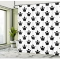 thumbnail image 5 of Ambesonne Crown Shower Curtain, Authority Leader King Symbol, 69"Wx84"L, Charcoal Grey and White, 5 of 5