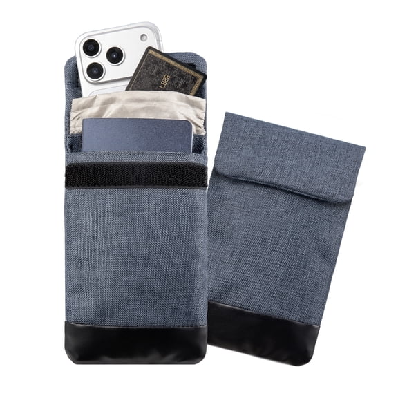 Signal Blocking Faraday Pouch for Cell Phone, RFID Shielding Bag Anti-Tracking Privacy Case