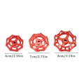 thumbnail image 3 of Harpily Accessoires de Robinets 3 Pcs Rond Trou Carré Coupé Volant d'Arrosage Robinet d'Eau Poignée en Ppr Raccords de Tuyauterie d'Eau Rouge Taille Unique Rouge, 3 of 5