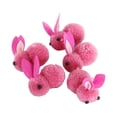 thumbnail image 6 of 5Pcs Easter Rabbit Stuffed Animals Toys Soft Tiny Dolls Plush Mini Bunny for DIY Rose Red, 6 of 8