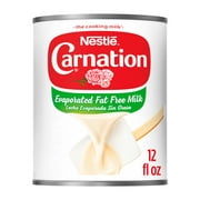 Nestle Carnation Fat-Free Evaporated Milk, Liquid, A and D Vitamins Added, 12 fl oz Can