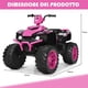 thumbnail image 5 of Cuatriciclo Eléctrico ATV para Niños Costway Rosa con Música Luces LED Batería Velocidad Alta Baja, 5 of 9