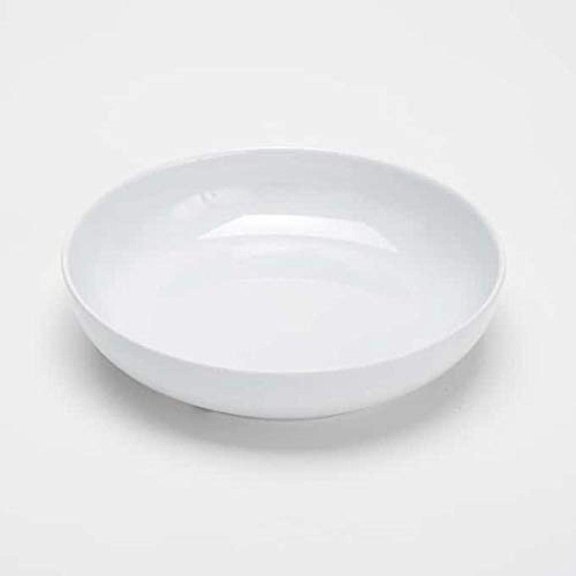 American Metalcraft MELR9 Shallow Round Melamine Bowl, White, 46-Ounces