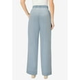 thumbnail image 2 of Roaman's Women's Plus Size Embroidered Pull-On Wide-Leg Chambray Pant, 2 of 5