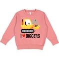 thumbnail image 2 of Inktastic Construction Truck I Love Diggers Toddler Sweatshirt, 2 of 4