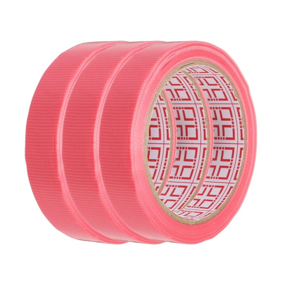 Uxcell 3 Rolls Wire Harness Cloth Tape 4/5"x66ft(20mmx20m) 0.2mm Thick Fabric High Adhesive Tearable Heat Resistant Tapes for Carpet Seaming Auto Cable Fixed, Pink
