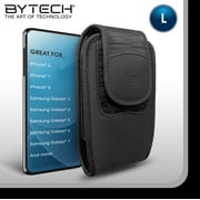 Bytech Large Vertical Universal Smartphone Holster Case  Compatible with iPhone 6, iPhone 7, iPhone 8, Samsung Galaxy 3, Samsung Galaxy 4, Samsung Galaxy 5, Samsung Galaxy 6, Samsung Galaxy 7, More