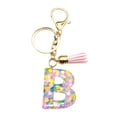 thumbnail image 1 of CSChome Initial Keychain with Pink Tassels Colorful Acrylic Initial Keychain with Pink Tassels Decor Letter Cup Pendant Keyring Water Bottle Decoration Birthday Gift, 1 of 6