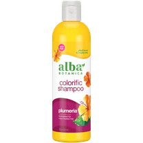 Alba Botanica Colorific Shampoo for Color Treated Hair, Plumeria, 12 FL OZ