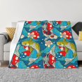 thumbnail image 3 of Throw Blanket for Couch, Japanese Koi Super Soft Fuzzy Comfy Warm Cute Throw Blanket, Lightweight Cozy Plush Flannel Blanket Throws for Sofa Bed All Season, 3 of 5