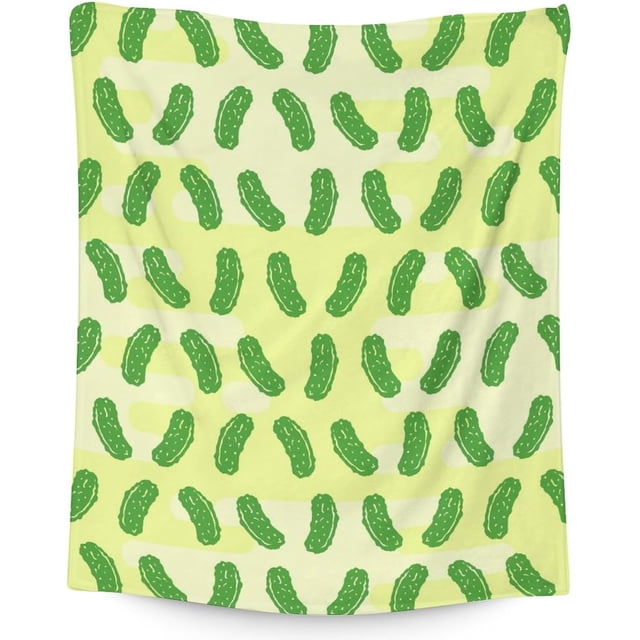 LHSHID Pickle Blanket Gifts Funny Throw Blanket for Adults Kids Lightweight Plush Soft Cozy Warm Flannel Blankets for Bed Couch