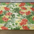 thumbnail image 5 of Ambesonne Tropical Place Mats Set of 4, Exotic Flowers Pattern, Standard Size, Red Pale Yellow Green, 5 of 5