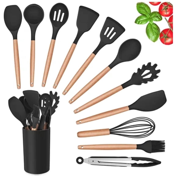 12-Piece Silicone Spatula Set – Heat Resistant Cooking Spatulas for Nonstick Cookware