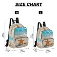 thumbnail image 3 of JIALIOU Mini Backpack Purse for Women Quilted Casual Daypack Small Travel Shoulder Bag, Starfish Stand on Beach, 3 of 7