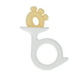 thumbnail image 5 of Nuby 2pk Silicone Fun Teether, Bunny & Tuba Teether, Pink and Yellow, 5 of 9