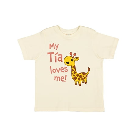 

Inktastic My Tía Loves Me- Cute Giraffe Gift Toddler Boy or Toddler Girl T-Shirt