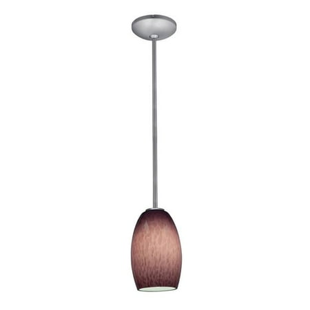 

28078-1R-BS-PLC Chianti Brushed Steel Pendant Ceiling Light in Purple Cloud Incandescent - Rod