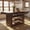 brown, variant on Counter Height Dining Table, Dining Table for 4-6, 60 Inch Farmhouse Rectangular Bar Table with Wine Rack, 2 Drawers, 3 Shelves, Thick Wood Top, Brown/Black, Kitchen Dining Room