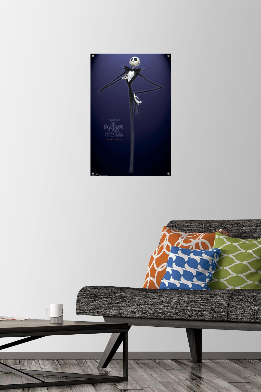 Disney Tim Burton's The Nightmare Before Christmas - Jack Wall Poster with Push Pins, 14.725" x 22.375"