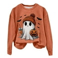 thumbnail image 6 of Jkety Halloween Tshirts Women T Shirts for Women Casual Western Graphic Pullover Tops Hoodies Tees Cowgirls Country Outfits(Orange,XL), 6 of 7