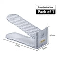 thumbnail image 3 of Organizador de Ranuras para Zapatos, Zapatero de Ajustable, Apiladores Que Ahorran Espacio para Pares de Zapatos (Transparente, Paquete de 3) A, 3 of 5