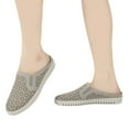 thumbnail image 7 of Jsport Ladies' Floral Mule Easy Slip Comfy Contoured Lightweight Shoe (Taupe, 6), 7 of 7