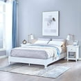 thumbnail image 5 of MUSEHOMEINC Solid Pine Wood Platform Rustic Bed Frame, Whitewashed, Queen, 5 of 6
