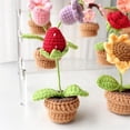 thumbnail image 4 of Flores tejidas a mano Plantas artificiales de crochet en macetas Regalo tejido terminado Como se muestra, Como se muestra, 4 of 5