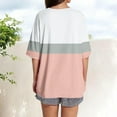thumbnail image 4 of Women's Short Sleeve T-shirt Summer Tops For Women Short Sleeve Crewneck Oversized T Shirts Trendy Solid/Flower Printed Beach Vacation Clothes,Gold Women's Short sleeve T-shirt XXL, 4 of 6