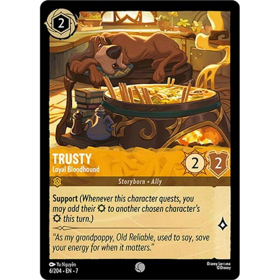Disney Lorcana Archazia's Island Common Trusty - Loyal Bloodhound #6