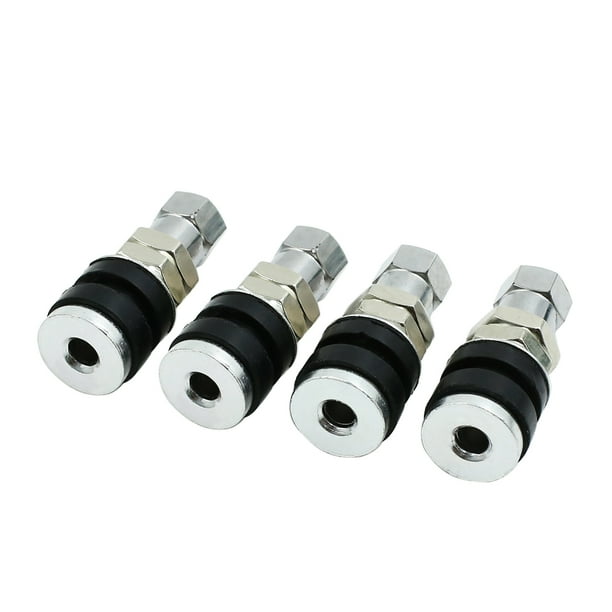 4Pcs Aleación Tapón Antipolvo Tipo Recto Válvula de Neumático de Vacío de Vehículo Moto