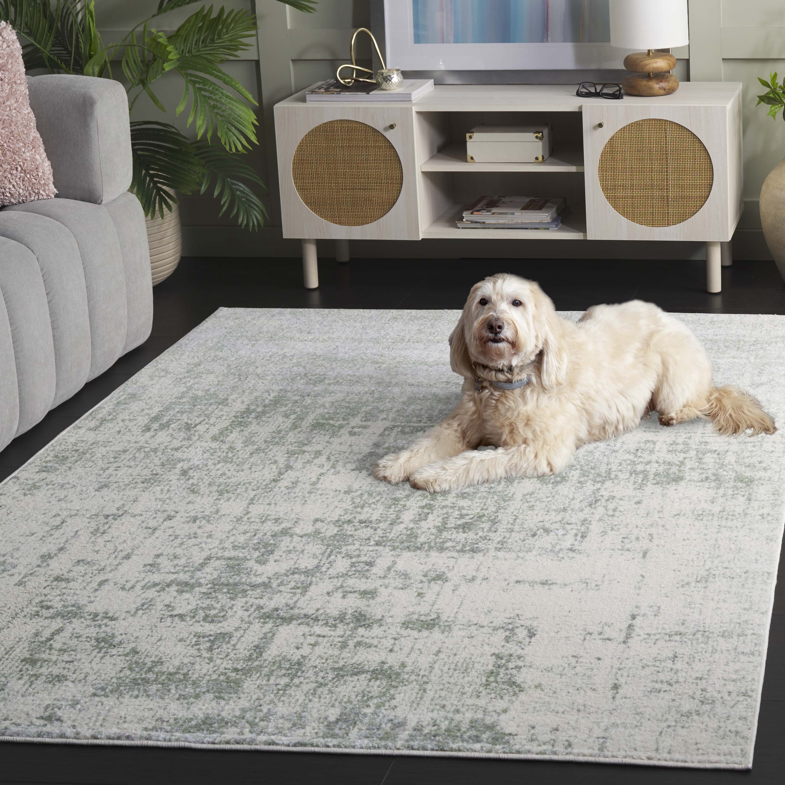 Safavieh Adirondack Boniface Distressed Area Rug, Sage/Ivory, 9' x 12'