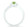 thumbnail image 3 of SZUL Women's Peridot and Diamond Classic Band in 10K White Gold, 3 of 5
