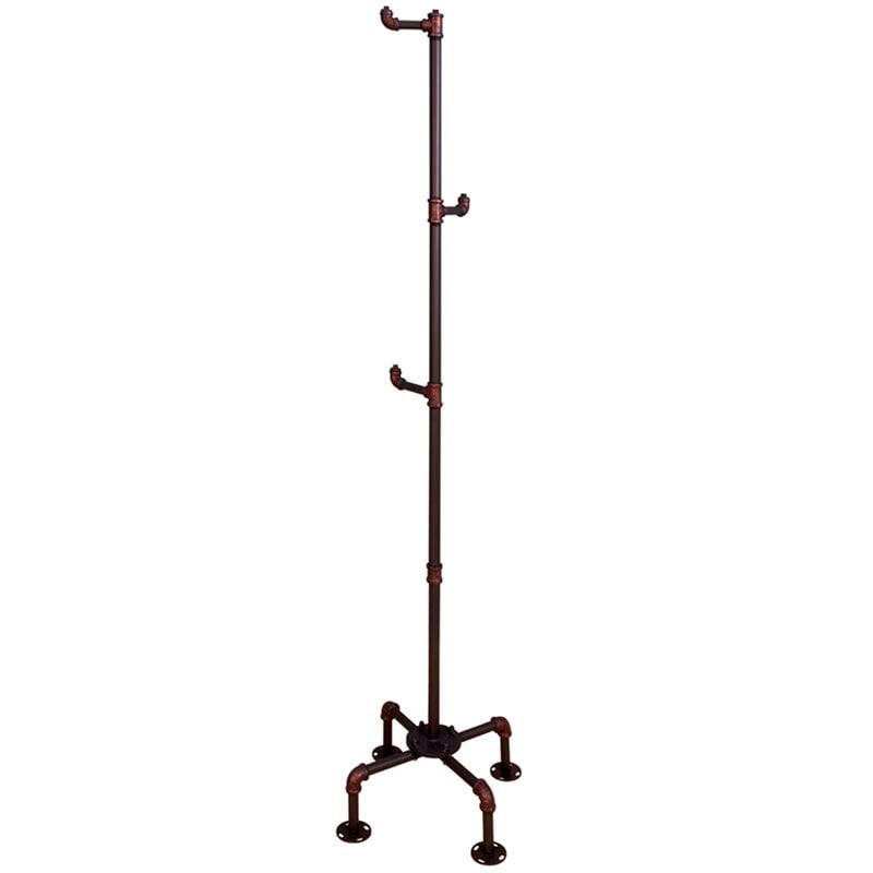 Furniture of America Gee Industrial Metal Coat Rack in Antique Black