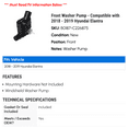 thumbnail image 2 of Front Washer Pump - Compatible with 2018 - 2019 Hyundai Elantra, 2 of 2