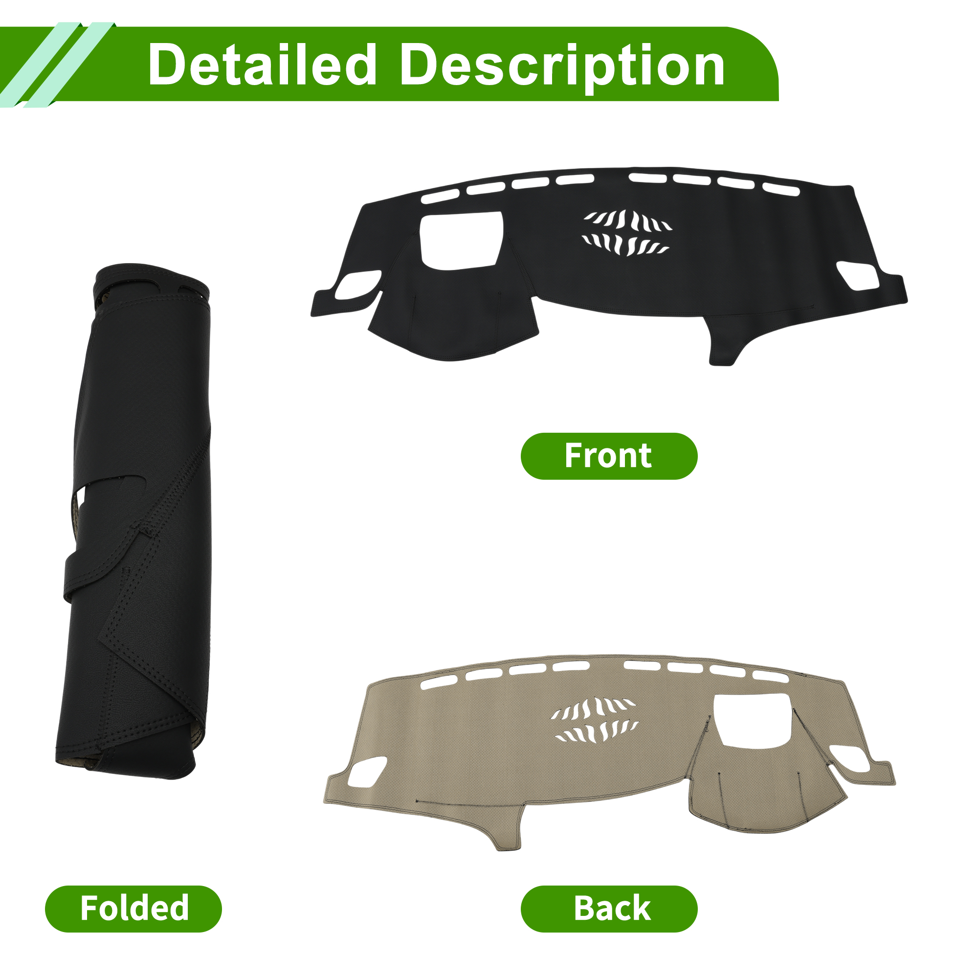 Unique Bargains Dashboard Cover for BMW X3 2011-2016 with Hud Dash Cover Mat Carpet Center Console Dash Cover Mat Car Interior Faux Leather Black 1 Pc