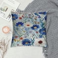 thumbnail image 2 of COMIO Flower Pillow Sham, Wildflowers and Cornflowers Daisies Blooms Flower Buds, Decorative Standard Size Printed Pillowcase, Green Marigold, 2 of 5