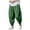 Dark Green, variant on Mens Harem Pants Loose Fit Elastic Waist Drawstring Aladdin Hippie Trousers (Dark Green,M)