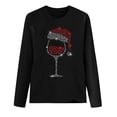 thumbnail image 3 of Pntutb Ladies Fashion Casual Christmas Print cuello redondo suelto manga larga top Pntutb Pntutb-3113, 3 of 5