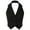 Black, variant on Women Halter Neck Notch Lapel Vest Backless Button Up Crop Tops Waistcoat Black XL