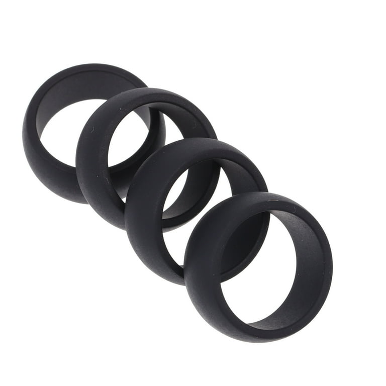FRCOLOR Silicone Exercising Finger Rings for Protection Use Black