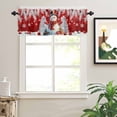 thumbnail image 2 of Christmas Ball Valances for Windows Snowman Gifts Xmas Tree Snowflake Red Rod Pocket Curtain Valance Window Treatment Short Curtains for Kitchen Living Room, 60"x14", 2 of 5