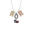 thumbnail image 2 of Delight Jewelry Silvertone Texas Flag - Ranger Multi-Colored Crystal Mom Charm Necklace, 2 of 5