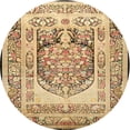 thumbnail image 1 of Ahgly Company Indoor Round Traditional Sienna Brown Persian Area Rugs, 3' Round, 1 of 6