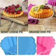 thumbnail image 5 of 8 Pcs Silicone Cake Pans, Non-stick Round Pie Moulds, Round Fluted Flan Baking Molds For Muffin, Qu, 5 of 5