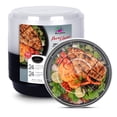 thumbnail image 1 of 24 Contenedores para Alimentos Reutilizables de 1419ml (48oz), Tipo Bowl Hondo con Tapa Transparente, Para Microondas, Congelador y Lavavajillas, Fáciles de Limpiar, Apilables y Ecológicos, 1 of 9