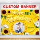 thumbnail image 1 of Banner para decoración de fiesta de cumpleaños con forma de girasol, 6 x 9 pies, AUBAO, 1 of 8