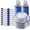 Dark Blue, variant on 175-Piece Dark Blue Plastic Dinnerware Set for 25 Guests, Clear Disposable Plates, Cutlery, Pre-Rolled Napkins, Party Tableware Kit for Outdoor Events & Celebrations