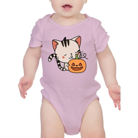 

Cute Kittyboo W Pumpkin. Bodysuit Infant -Image by Shutterstock Newborn