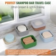 thumbnail image 3 of Shampoo Bar Travel Case Compatible with Kitsch, Leakproof Silicone Small Soap Case with Draining Pad - 2026 Travel Essentials for Gym, Camping, Business Trip (Butter Yellow), 3 of 7